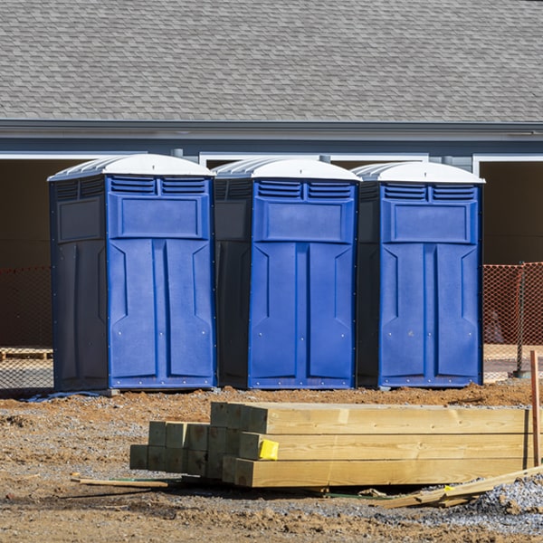 how often are the portable toilets cleaned and serviced during a rental period in Stockland Illinois